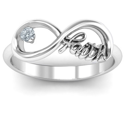 Faith Infinity Ring - Name My Jewellery