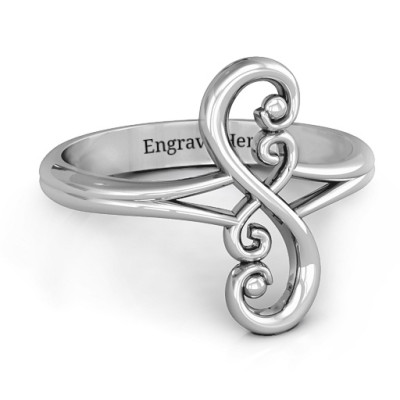 Flourish Infinity Ring - Name My Jewellery
