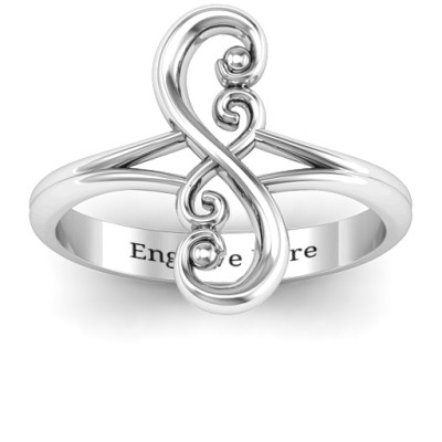 Flourish Infinity Ring - Name My Jewellery
