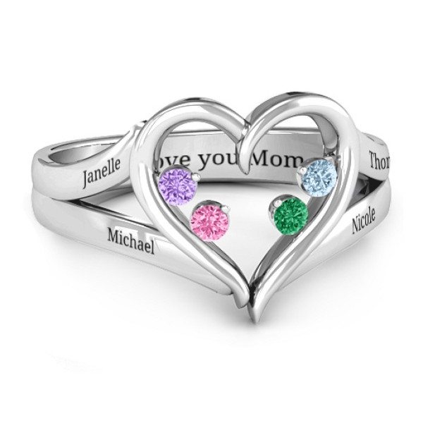 Forever In My Heart Birthstone Ring  - Name My Jewellery