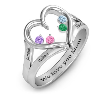 Forever In My Heart Birthstone Ring  - Name My Jewellery