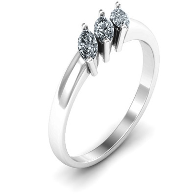 Grand Marquise Trio Ring - Name My Jewellery