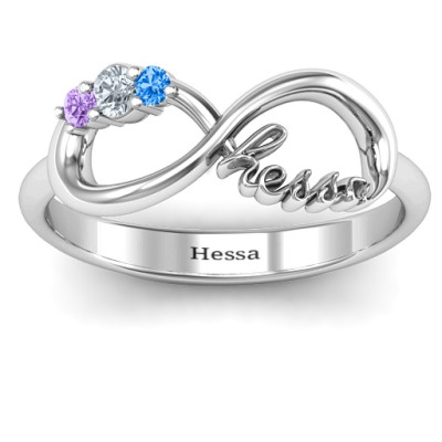 Hessa  Never Parted After Gemstone Ring  - Name My Jewellery