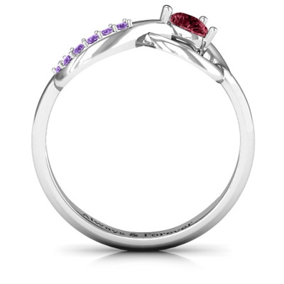Infinity In Love Ring with Accents - Name My Jewellery
