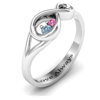 Infinity Love Nest Ring - Name My Jewellery