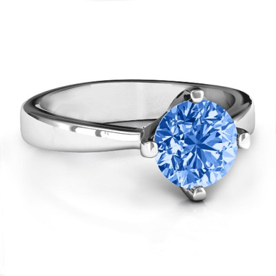 Large Stone Solitaire Ring  - Name My Jewellery