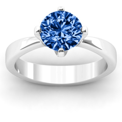 Large Stone Solitaire Ring  - Name My Jewellery