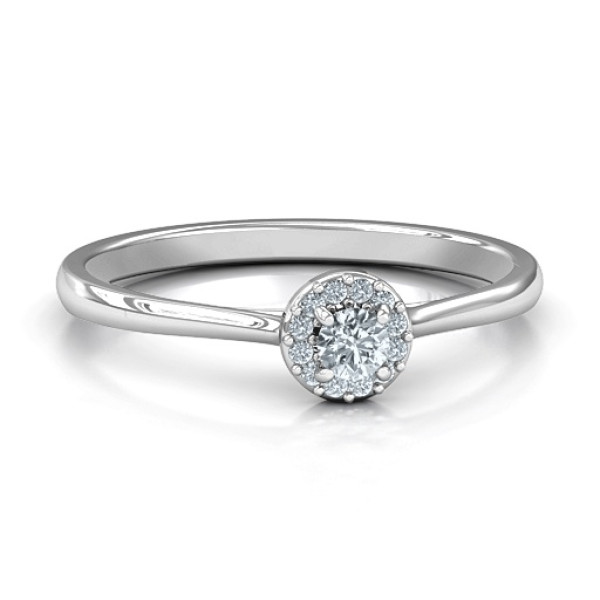 Little Luxury Halo Ring - Name My Jewellery