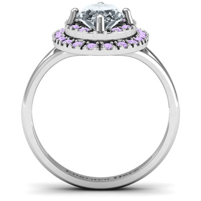 Margaret Double Halo Ring - Name My Jewellery