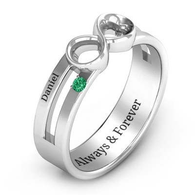 Men's Accented Infinity Ring - Name My Jewellery