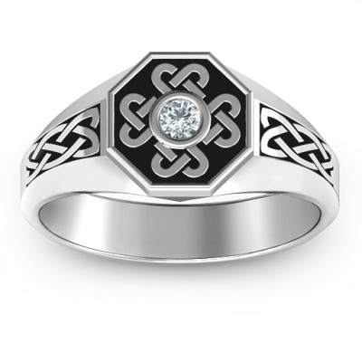 Men's Celtic Knot Signet Ring - Name My Jewellery