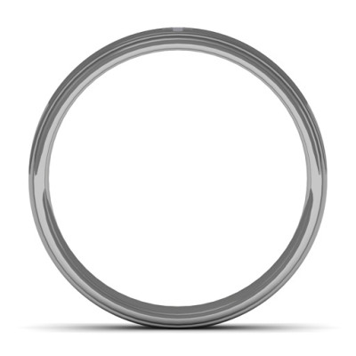 Men's Cross and Brushed Centre Tungsten Ring - Name My Jewellery