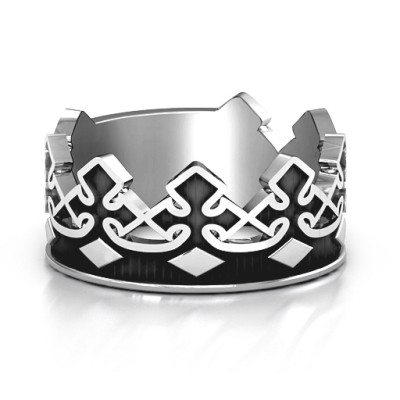 Men's Regal Crown Band - Name My Jewellery