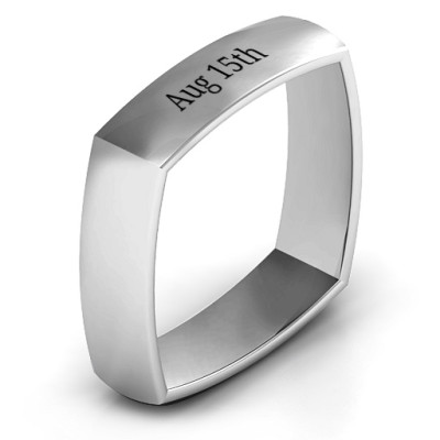 Men's Square Comfort-Fit Band - Name My Jewellery