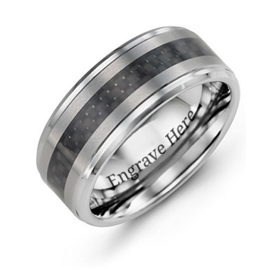 Men's Trinity Tungsten Ring - Name My Jewellery