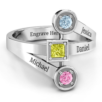 Modern Birthstone Ring  - Name My Jewellery
