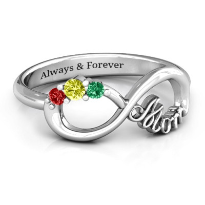Mom's Infinite Love Ring with 2-10 Stones  - Name My Jewellery