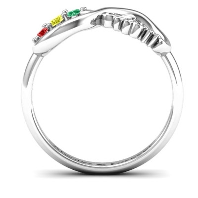 Mom's Infinite Love Ring with 2-10 Stones  - Name My Jewellery