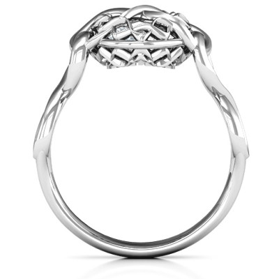 My Infinite Love Caged Hearts Ring - Name My Jewellery