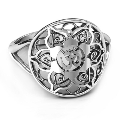 Om Mandala Ring - Name My Jewellery
