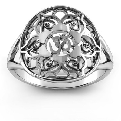 Om Mandala Ring - Name My Jewellery
