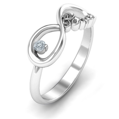 Peace Infinity Ring - Name My Jewellery