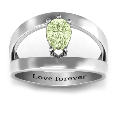 Pear With Flair Ring - Name My Jewellery