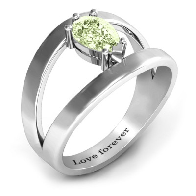 Pear With Flair Ring - Name My Jewellery