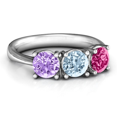 Radiant Trinity Ring - Name My Jewellery