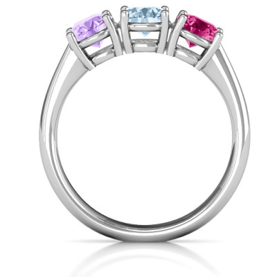 Radiant Trinity Ring - Name My Jewellery