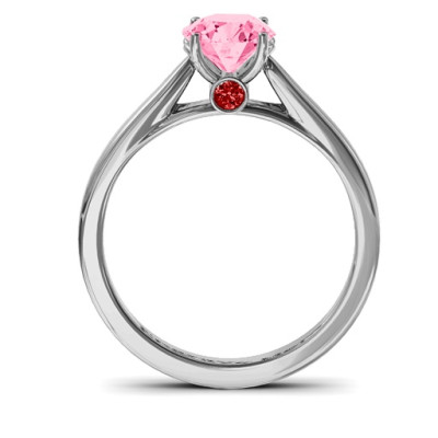 Royal Tulip Ring with Bezel Collar Stone  - Name My Jewellery