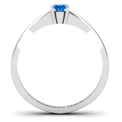 Semi Bezel Set Solitaire Ring - Name My Jewellery