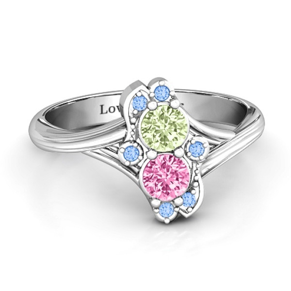 Sense of Style Two Stone Ring  - Name My Jewellery