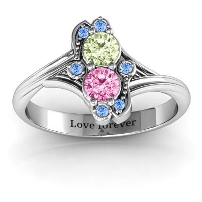 Sense of Style Two Stone Ring  - Name My Jewellery