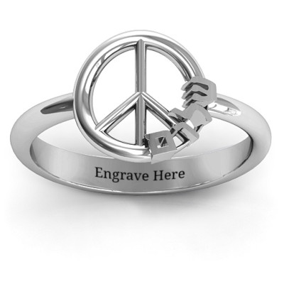 Shalom Peace Ring - Name My Jewellery