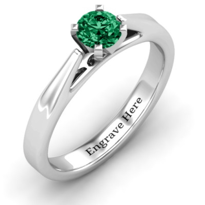Ski Tip Solitaire Ring - Name My Jewellery