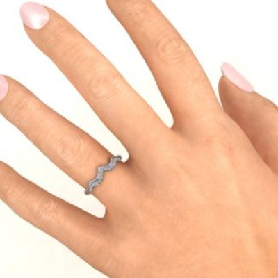 Solitaire Infinity Shadow Band - Name My Jewellery