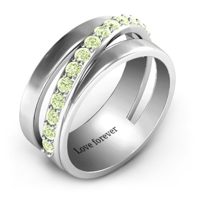 Sparkling Sash Ring - Name My Jewellery