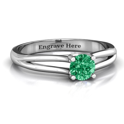 Split Shank Solitaire Ring - Name My Jewellery