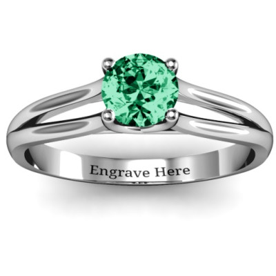 Split Shank Solitaire Ring - Name My Jewellery