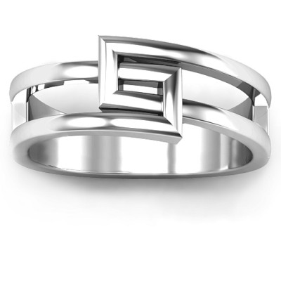 Square on Square Geometric Ring - Name My Jewellery