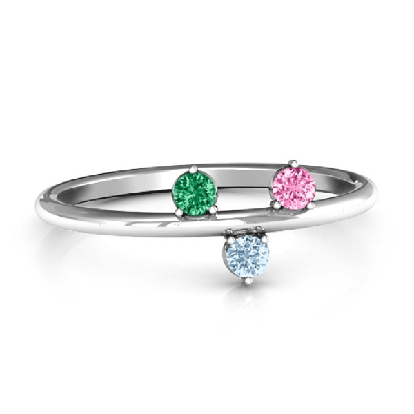 Stackable Sparkle 1-5 Stone Ring  - Name My Jewellery