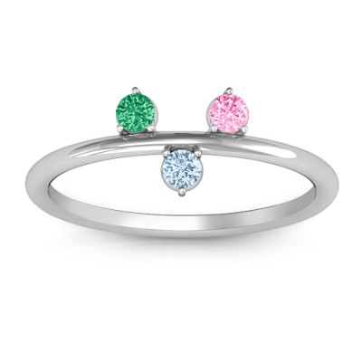 Stackable Sparkle 1-5 Stone Ring  - Name My Jewellery