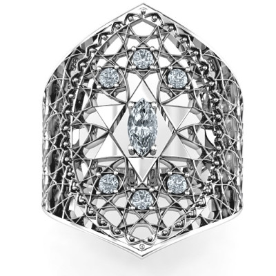 Star of David Lattice Ring - Name My Jewellery