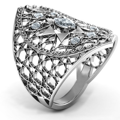 Star of David Lattice Ring - Name My Jewellery