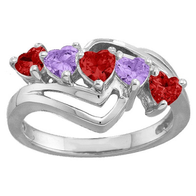 Starburst Heart Ring - Name My Jewellery