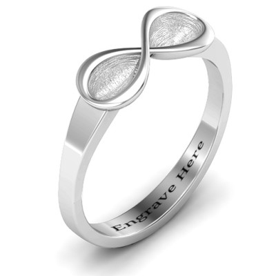 Sterling Silver  Vogue  Infinity Ring - Name My Jewellery