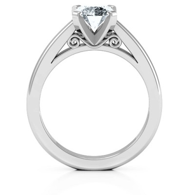 Sterling Silver Adoration Solitaire Ring - Name My Jewellery
