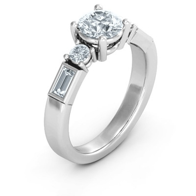 Sterling Silver Andrea Engagement Ring - Name My Jewellery