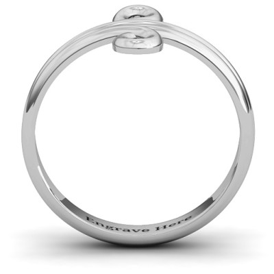 Sterling Silver Basket Weave Loop Ring - Name My Jewellery